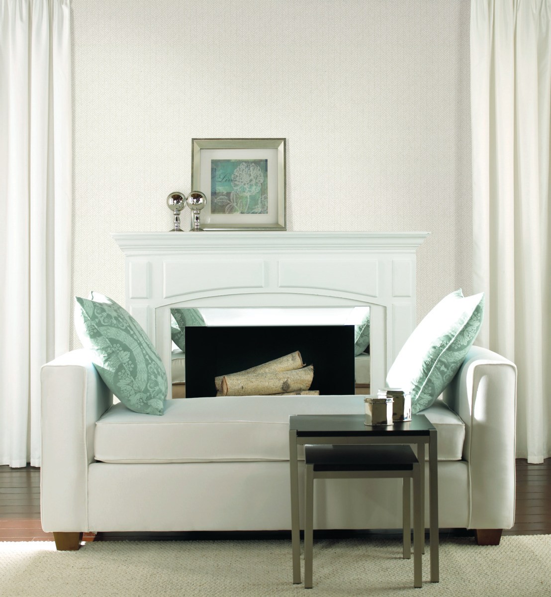 Обои Ronald Redding Handcrafted Naturals Woven Texture HC7580 фото в интерьере